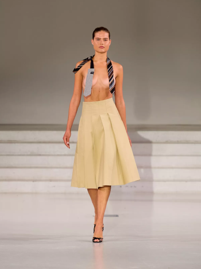 Pleated Midi Skirt